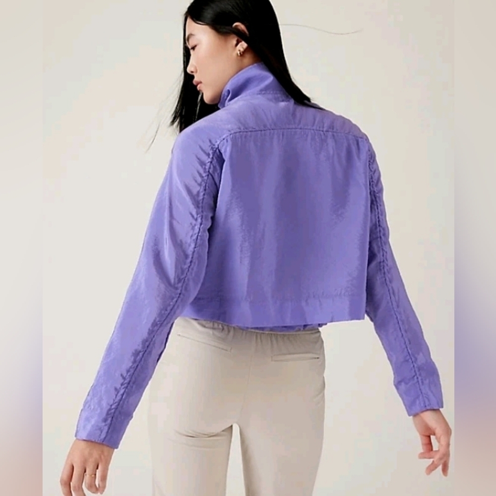 Athleta Arrival Jacket In Dark Adonis Blue/Purple Size M - Picture 2 of 12
